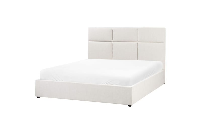 Säng med förvaring Lagord - Off-white, Svart, 160x200 cm - Möbler - Säng - Säng med förvaring