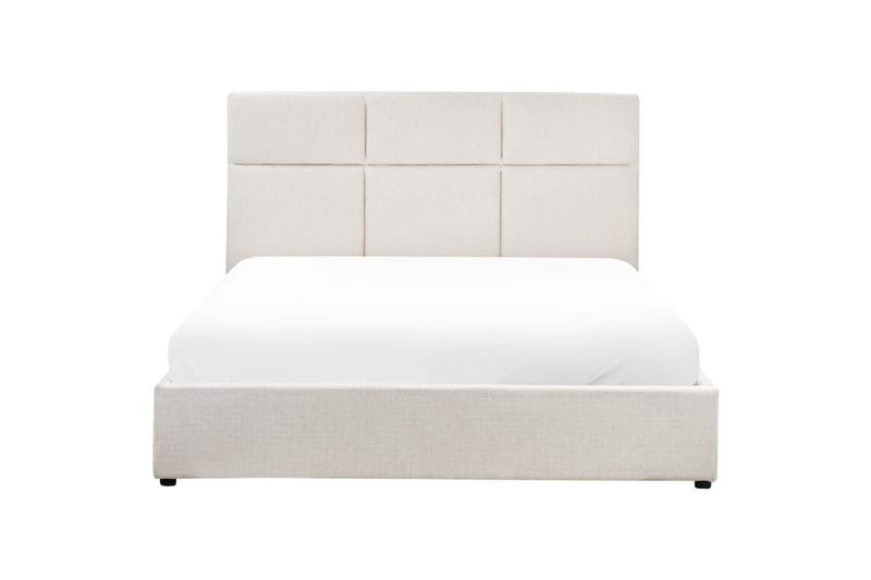 Säng med förvaring Lagord - Off-white, Svart, 160x200 cm - Möbler - Säng - Säng med förvaring