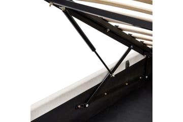 Säng med förvaring Lagord - Off-white, Svart, 160x200 cm - Möbler - Säng - Säng med förvaring