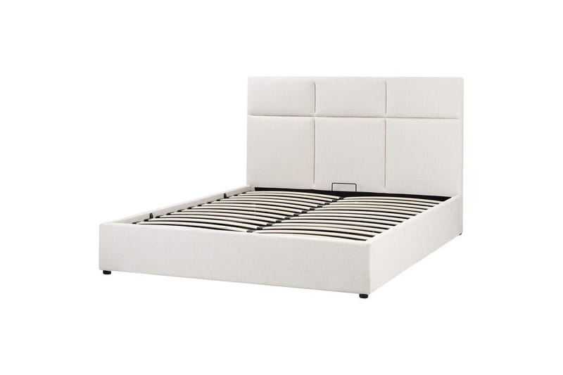 Säng med förvaring Lagord - Off-white, Svart, 160x200 cm - Möbler - Säng - Säng med förvaring