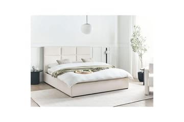 Säng med förvaring Lagord - Off-white, Svart, 160x200 cm - Möbler - Säng - Säng med förvaring