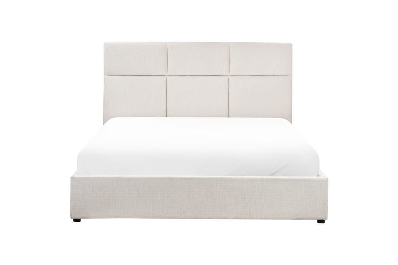 Säng med förvaring Lagord - Off-white, Svart, 160x200 cm - Möbler - Säng - Säng med förvaring