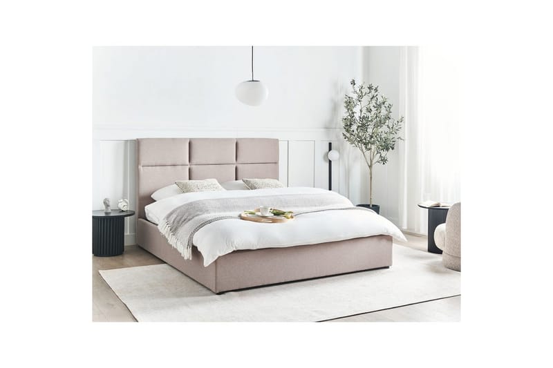 Säng med förvaring Lagord - Taupe, svart, 160x200 cm - Möbler - Säng - Säng med förvaring