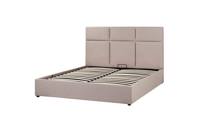 Säng med förvaring Lagord - Taupe, svart, 160x200 cm - Möbler - Säng - Säng med förvaring