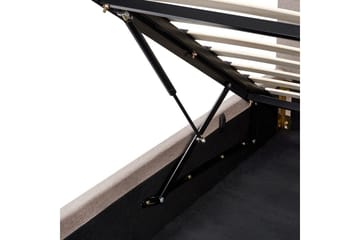 Säng med förvaring Lagord - Taupe, svart, 160x200 cm - Möbler - Säng - Säng med förvaring