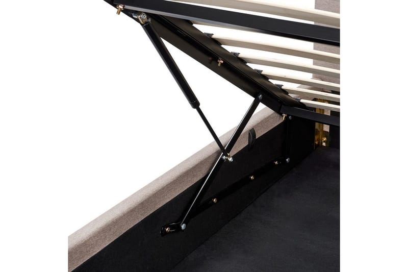 Säng med förvaring Lagord - Taupe, svart, 160x200 cm - Möbler - Säng - Säng med förvaring