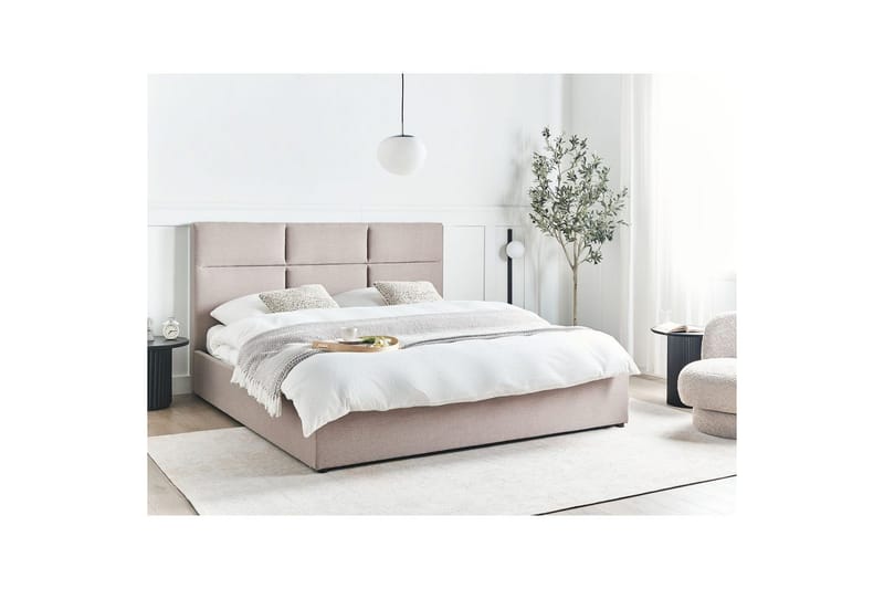 Säng med förvaring Lagord - Taupe, svart, 180x200 cm - Möbler - Säng - Säng med förvaring