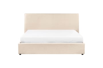 Säng med förvaring Lavaur - Beige/Bouclé, 160x200 cm - Möbler - Säng - Säng med förvaring