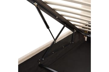 Säng med förvaring Lavaur - Beige/Bouclé, 160x200 cm - Möbler - Säng - Säng med förvaring