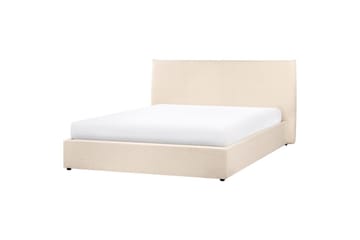 Säng med förvaring Lavaur - Beige/Bouclé, 160x200 cm - Möbler - Säng - Säng med förvaring