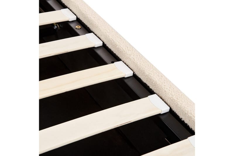 Säng med förvaring Lavaur - Beige/Bouclé, 160x200 cm - Möbler - Säng - Säng med förvaring