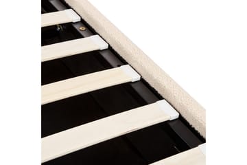 Säng med förvaring Lavaur - Beige/Bouclé, 160x200 cm - Möbler - Säng - Säng med förvaring