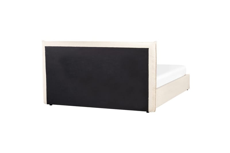Säng med förvaring Lavaur - Beige/Bouclé, 160x200 cm - Möbler - Säng - Säng med förvaring