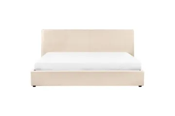 Säng med förvaring Lavaur - Beige/Bouclé, 180x200 cm - Möbler - Säng - Säng med förvaring