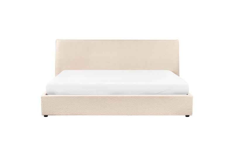 Säng med förvaring Lavaur - Beige/Bouclé, 180x200 cm - Möbler - Säng - Säng med förvaring