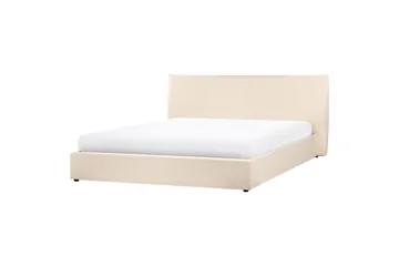 Säng med förvaring Lavaur - Beige/Bouclé, 180x200 cm - Möbler - Säng - Säng med förvaring