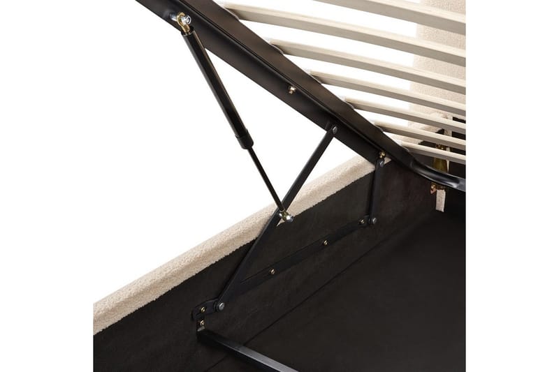 Säng med förvaring Lavaur - Beige/Bouclé, 180x200 cm - Möbler - Säng - Säng med förvaring