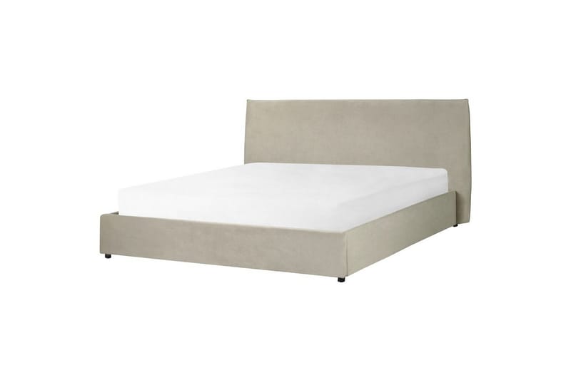 Säng med förvaring Lavaur - Taupe/Sammet, 180x200 cm - Möbler - Säng - Säng med förvaring