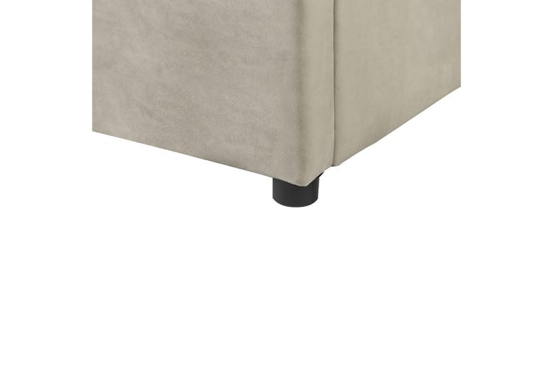 Säng med förvaring Lavaur - Taupe/Sammet, 180x200 cm - Möbler - Säng - Säng med förvaring