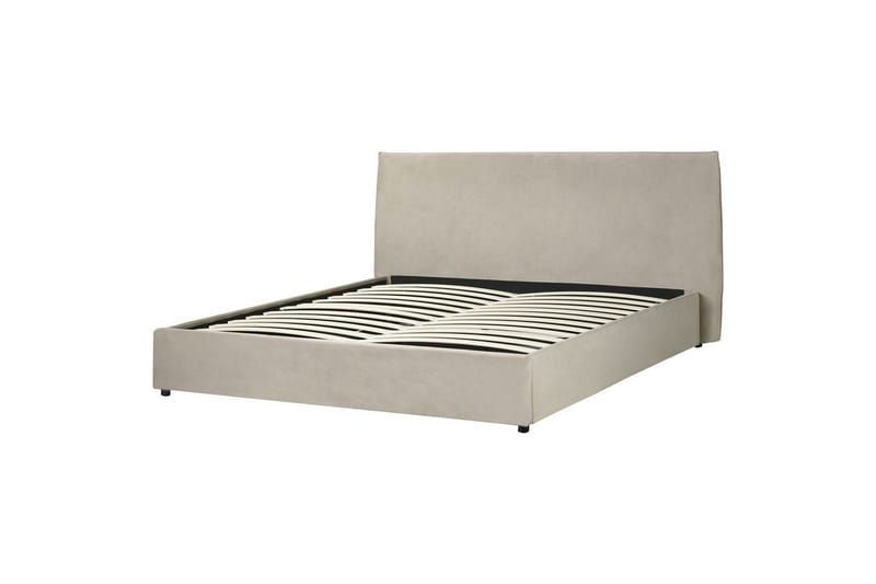 Säng med förvaring Lavaur - Taupe/Sammet, 180x200 cm - Möbler - Säng - Säng med förvaring