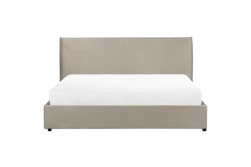 Säng med förvaring Lavaur - Taupe/Sammet, 180x200 cm - Möbler - Säng - Säng med förvaring