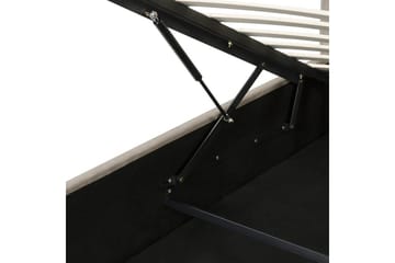 Säng med förvaring Lavaur - Taupe/Sammet, 180x200 cm - Möbler - Säng - Säng med förvaring