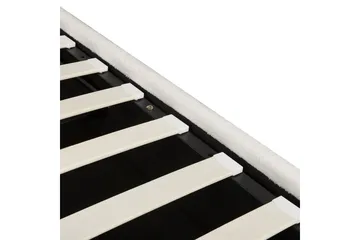 Säng med förvaring Lavaur - Vit/Bouclé, 160x200 cm - Möbler - Säng - Säng med förvaring