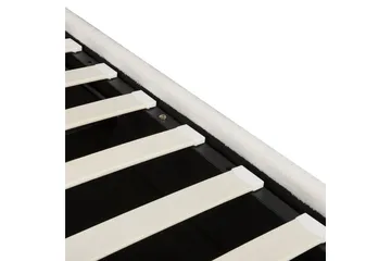 Säng med förvaring Lavaur - Vit/Bouclé, 160x200 cm - Möbler - Säng - Säng med förvaring