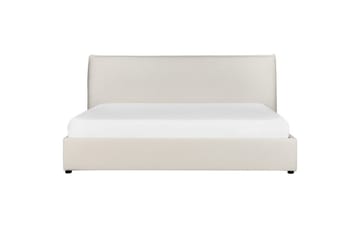 Säng med förvaring Lavaur - Vit/Bouclé, 180x200 cm - Möbler - Säng - Säng med förvaring