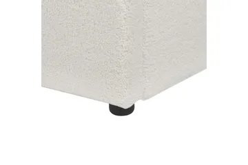 Säng med förvaring Lavaur - Vit/Bouclé, 180x200 cm - Möbler - Säng - Säng med förvaring