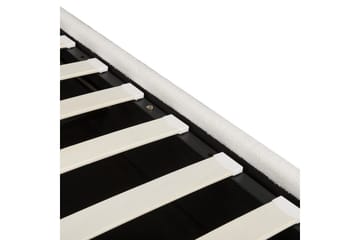 Säng med förvaring Lavaur - Vit/Bouclé, 180x200 cm - Möbler - Säng - Säng med förvaring