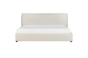 Säng med förvaring Lavaur - Vit/Bouclé, 180x200 cm - Möbler - Säng - Säng med förvaring