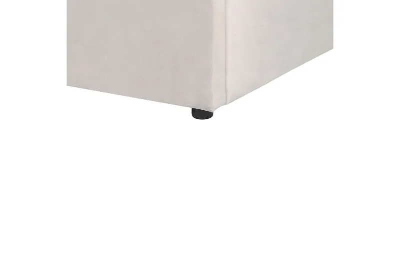 Säng med förvaring Lavaur - Vit/Sammet, 160x200 cm - Möbler - Säng - Säng med förvaring