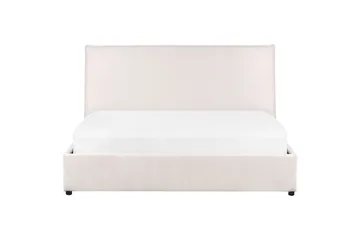 Säng med förvaring Lavaur - Vit/Sammet, 160x200 cm - Möbler - Säng - Säng med förvaring
