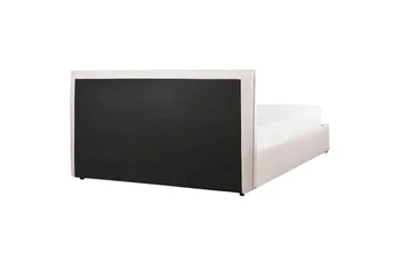 Säng med förvaring Lavaur - Vit/Sammet, 160x200 cm - Möbler - Säng - Säng med förvaring