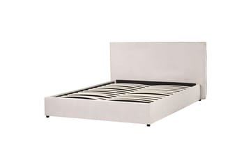Säng med förvaring Lavaur - Vit/Sammet, 160x200 cm - Möbler - Säng - Säng med förvaring