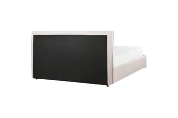 Säng med förvaring Lavaur - Vit/Sammet, 160x200 cm - Möbler - Säng - Säng med förvaring