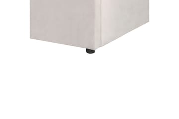 Säng med förvaring Lavaur - Vit/Sammet, 180x200 cm - Möbler - Säng - Säng med förvaring