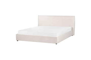 Säng med förvaring Lavaur - Vit/Sammet, 180x200 cm - Möbler - Säng - Säng med förvaring