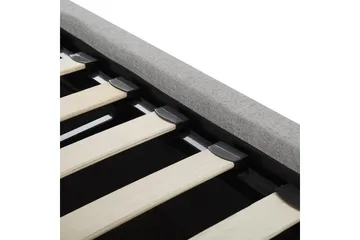 Säng med förvaring Lorient - Grå/Polyester, 140x200 cm - Möbler - Säng - Säng med förvaring