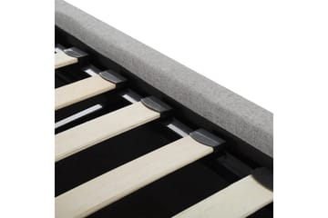 Säng med förvaring Lorient - Grå/Polyester, 160x200 cm - Möbler - Säng - Säng med förvaring