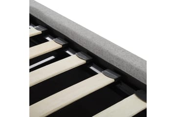 Säng med förvaring Lorient - Grå/Polyester, 160x200 cm - Möbler - Säng - Säng med förvaring