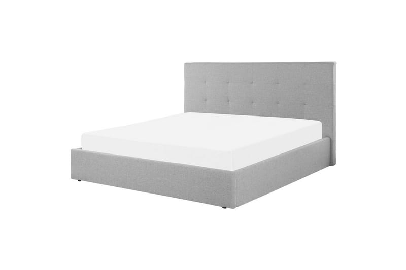 Säng med förvaring Lorient - Grå/Polyester, 180x200 cm - Möbler - Säng - Säng med förvaring