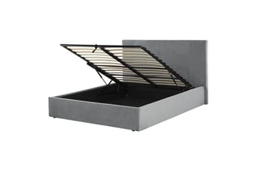 Säng med förvaring Lorient - Grå/Sammet, 140x200 cm - Möbler - Säng - Säng med förvaring