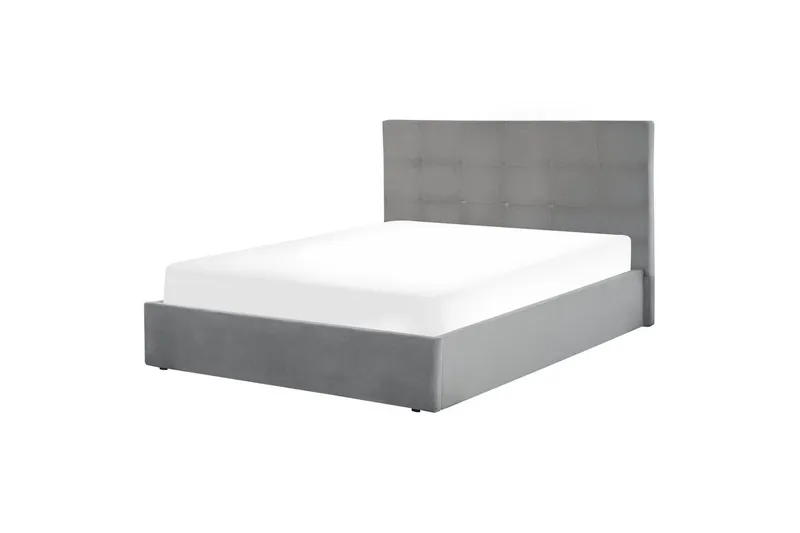 Säng med förvaring Lorient - Grå/Sammet, 160x200 cm - Möbler - Säng - Säng med förvaring