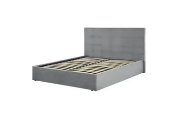 Säng med förvaring Lorient - Grå/Sammet, 160x200 cm - Möbler - Säng - Säng med förvaring