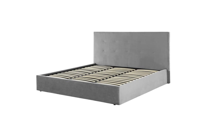 Säng med förvaring Lorient - Grå/Sammet, 180x200 cm - Möbler - Säng - Säng med förvaring