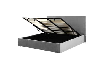 Säng med förvaring Lorient - Grå/Sammet, 180x200 cm - Möbler - Säng - Säng med förvaring