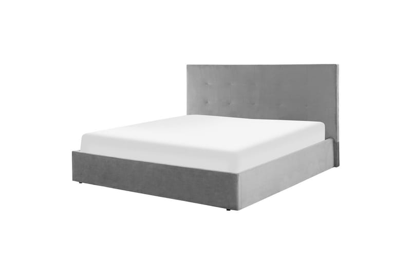 Säng med förvaring Lorient - Grå/Sammet, 180x200 cm - Möbler - Säng - Säng med förvaring