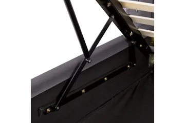 Säng med förvaring Lubbon - Grå, Silver, 140x200 cm - Möbler - Säng - Säng med förvaring